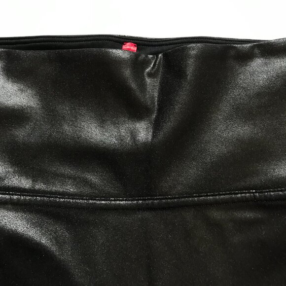 Spanx Faux Leather Leggings Womens Small Black Stretch High Rise Ankle Lot of 2 - Picture 6 of 11